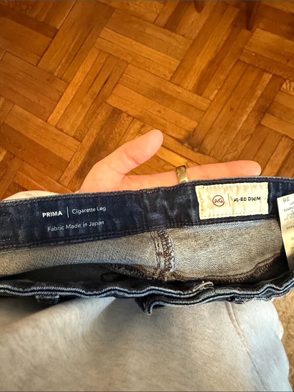 Ag Adriano Goldschmmed Prima Cigarette Leg Jeans - Dark Blue